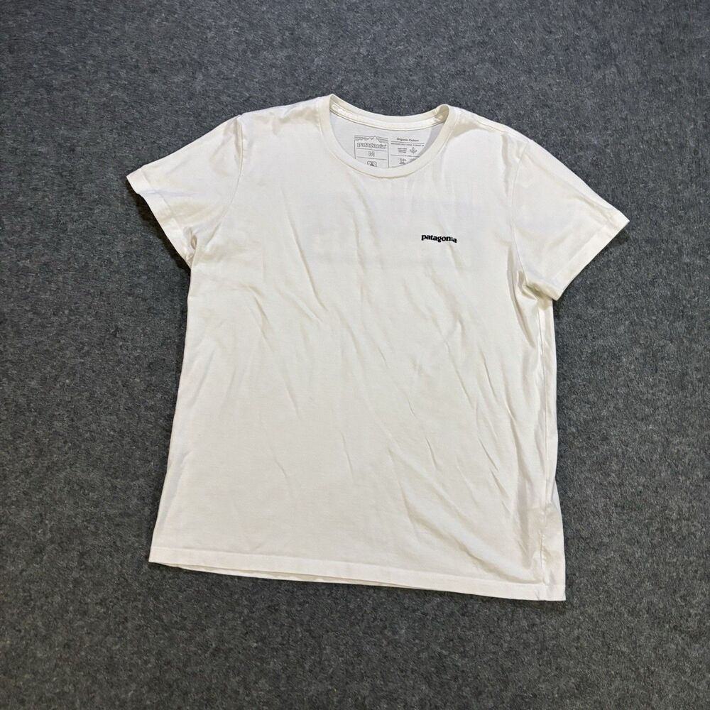 Patagonia T-Shirt Women’s Medium P-6 Logo Organic Cotton Regular Fit White
